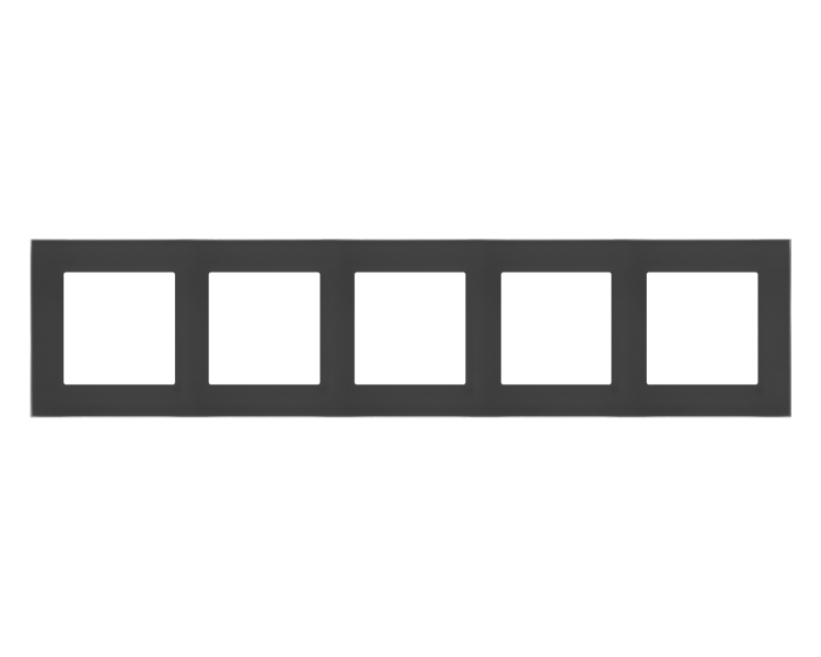 Ramka 5-krotna Nature, Szkło mrożone czarne Simon 55 TRN5/179