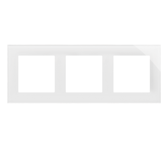 Ramka 3-krotna Nature, Szkło classic białe Simon 55 TRN3/181