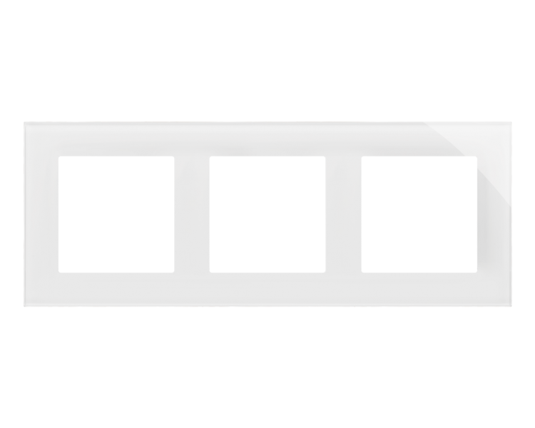 Ramka 3-krotna Nature, Szkło classic białe Simon 55 TRN3/181