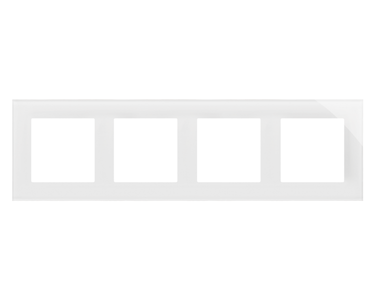 Ramka 4-krotna Nature, Szkło classic białe Simon 55 TRN4/181