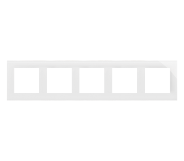 Ramka 5-krotna Nature, Szkło classic białe Simon 55 TRN5/181
