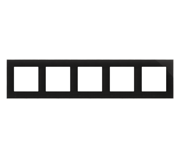 Ramka 5-krotna Nature, Szkło classic czarne Simon 55 TRN5/182