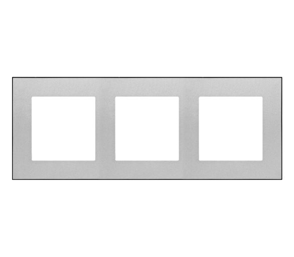 Ramka 3-krotna DUO, Aluminium, podstawa czarna Simon 55 TRD3.149/143