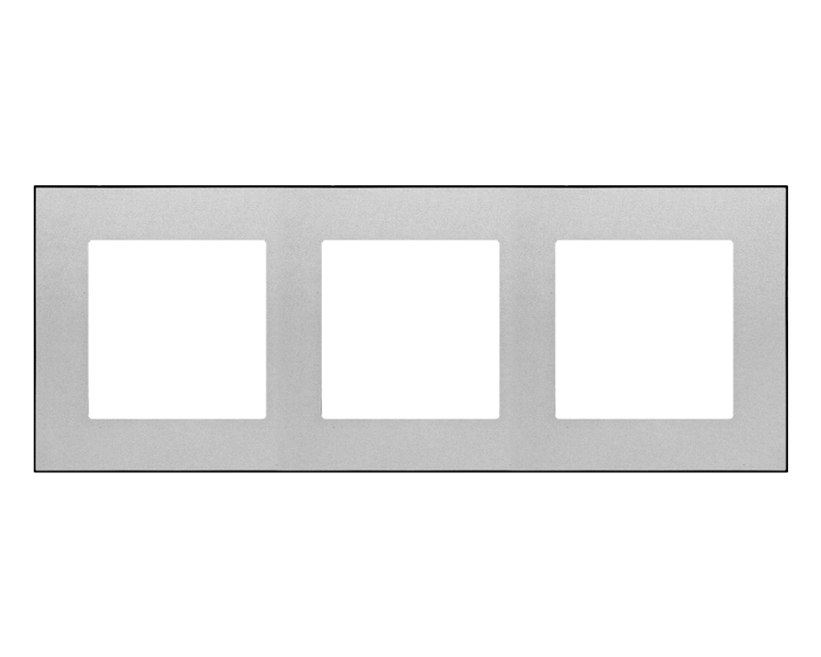 Ramka 3-krotna DUO, Aluminium, podstawa czarna Simon 55 TRD3.149/143