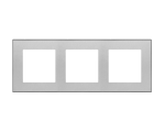 Ramka 3-krotna DUO, Aluminium, podstawa czarna Simon 55 TRD3.149/143