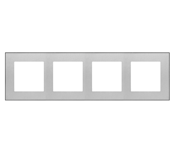 Ramka 4-krotna DUO, Aluminium, podstawa czarna Simon 55 TRD4.149/143