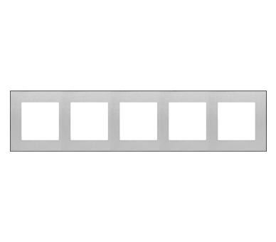 Ramka 5-krotna DUO, Aluminium, podstawa czarna Simon 55 TRD5.149/143