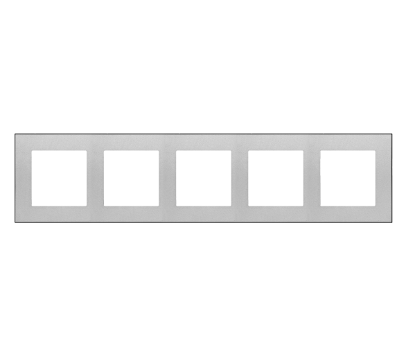 Ramka 5-krotna DUO, Aluminium, podstawa czarna Simon 55 TRD5.149/143