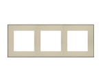 Ramka 3-krotna DUO, Szampański, podstawa czarna Simon 55 TRD3.149/144