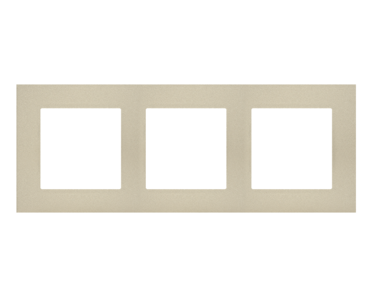 Ramka 3-krotna LINE, Szampański mat Simon 55 TR3/144
