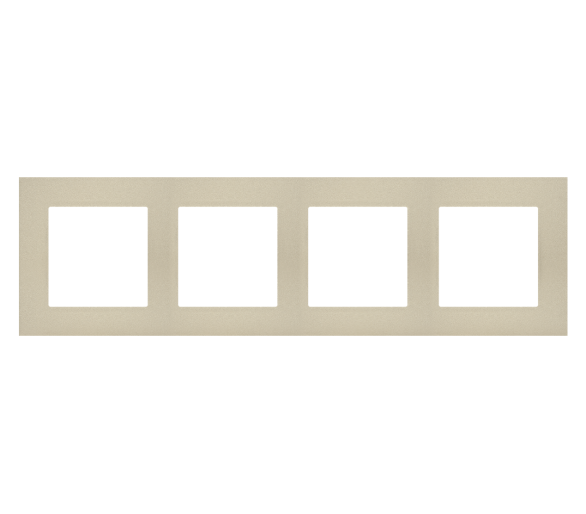 Ramka 4-krotna LINE, Szampański mat Simon 55 TR4/144
