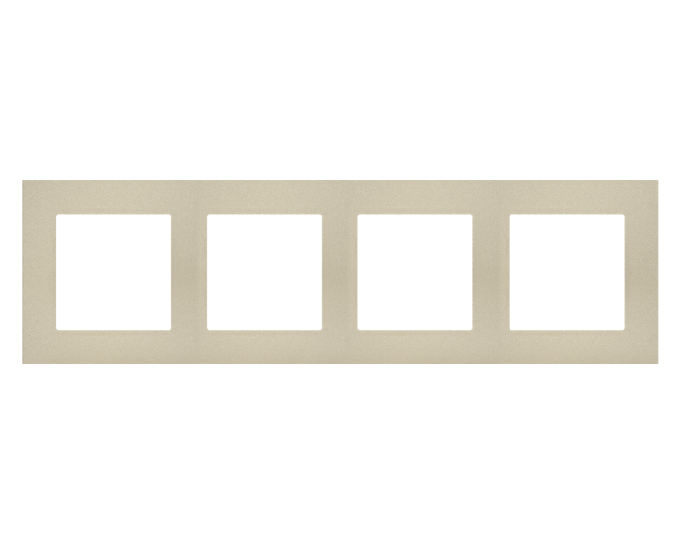 Ramka 4-krotna LINE, Szampański mat Simon 55 TR4/144