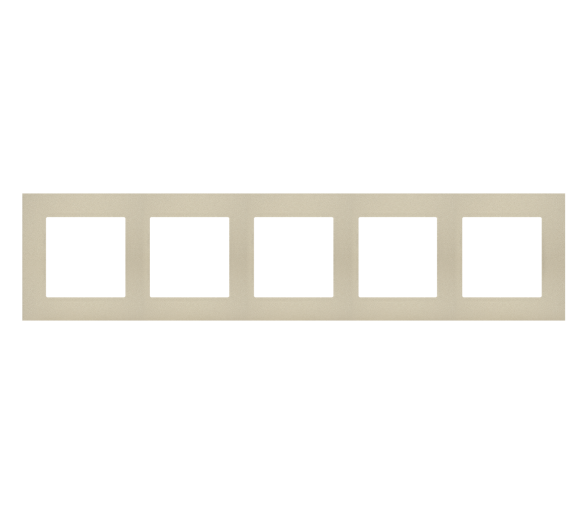 Ramka 5-krotna LINE, Szampański mat Simon 55 TR5/144