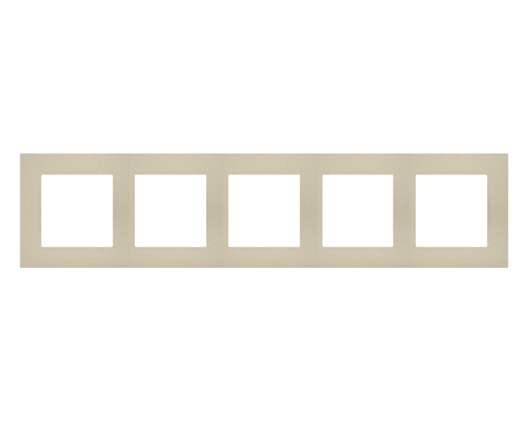 Ramka 5-krotna LINE, Szampański mat Simon 55 TR5/144