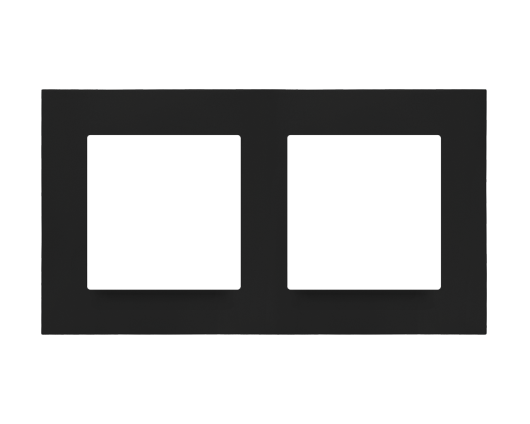 Ramka 2-krotna LINE, Czarny mat Simon 55 TR2/149