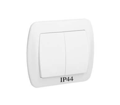 Łącznik świecznikowy z podświetleniem do wersji IP44 biały 10AX AW5BL/11