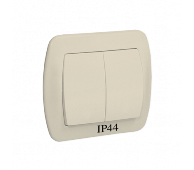 Łącznik świecznikowy z podświetleniem do wersji IP44 beżowy 10AX AW5BL/12