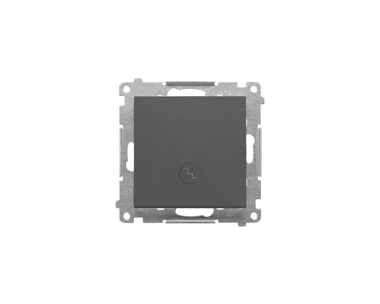 Łącznik schodowy z podświetleniem LED podświetlenie jak w łączniku pojedynczym (moduł) 10 AX, 250 V~, szybkozłącza, Grafitowy mat Simon 55 TW6L.01/116