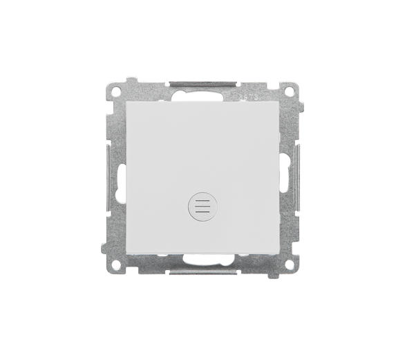 Przycisk pojedynczy zwierny z podświetleniem LED (moduł) 10 AX, 250 V~, szybkozłącza, Jasnoszary mat Simon 55 TP1L.01/114