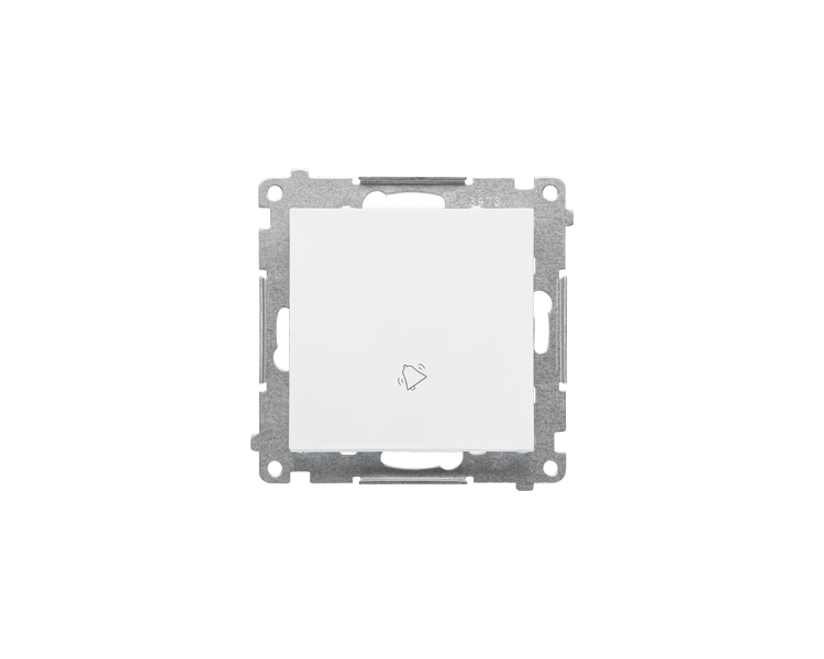 Przycisk dzwonek (moduł) 10 AX, 250 V~, szybkozłącza, Biały mat Simon 55 TD1.01/111