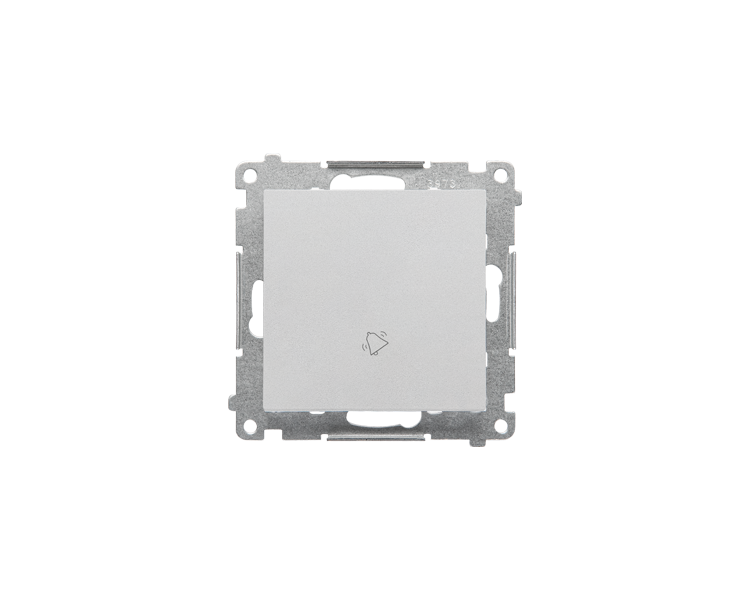 Przycisk dzwonek (moduł) 10 AX, 250 V~, szybkozłącza, Aluminium mat Simon 55 TD1.01/143