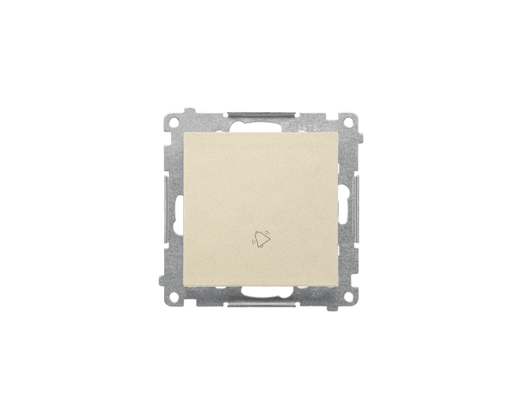 Przycisk dzwonek (moduł) 10 AX, 250 V~, szybkozłącza, Szampański mat Simon 55 TD1.01/144
