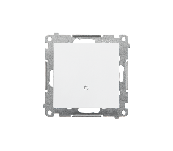 Przycisk światło (moduł) 10 AX, 250 V~, szybkozłącza, Biały mat Simon 55 TS1.01/111