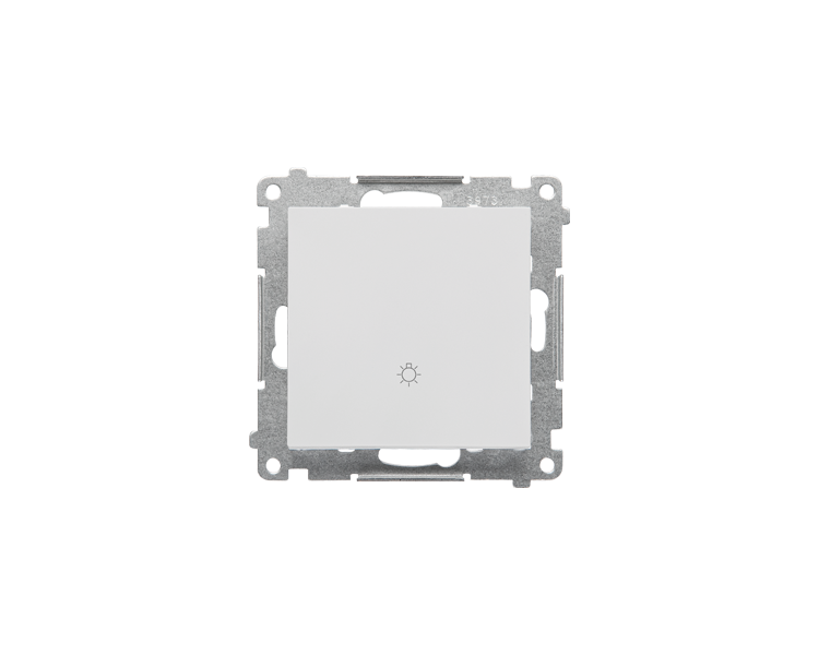 Przycisk światło (moduł) 10 AX, 250 V~, szybkozłącza, Jasnoszary mat Simon 55 TS1.01/114