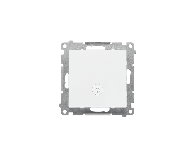 Przycisk światło z podświetleniem LED (moduł) 10 AX, 250 V~, szybkozłącza, Biały mat Simon 55 TS1L.01/111