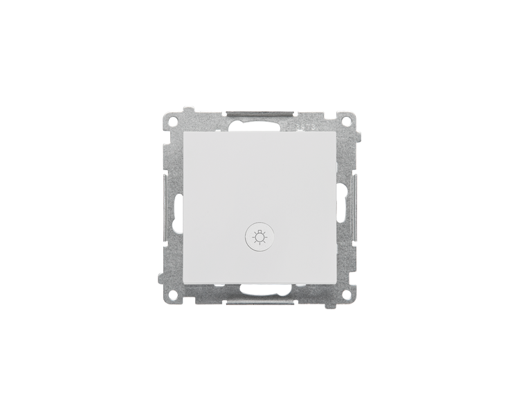 Przycisk światło z podświetleniem LED (moduł) 10 AX, 250 V~, szybkozłącza, Jasnoszary mat Simon 55 TS1L.01/114