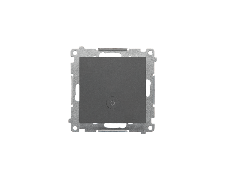 Przycisk światło z podświetleniem LED (moduł) 10 AX, 250 V~, szybkozłącza, Grafitowy mat Simon 55 TS1L.01/116
