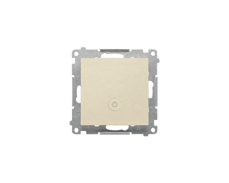 Przycisk światło z podświetleniem LED (moduł) 10 AX, 250 V~, szybkozłącza, Szampański mat Simon 55 TS1L.01/144