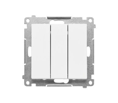 Łącznik potrójny (moduł) 10 AX, 250 V~, szybkozłącza, Biały mat Simon 55 TW31.01/111