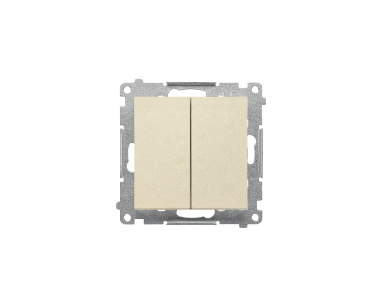 Przycisk podwójny zwierny bez piktogramu (moduł) 10 AX, 250 V~, szybkozłącza, Szampański mat Simon 55 TP2.01/144