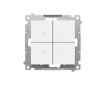 Łącznik elektroniczny 4-krotny z funkcją przycisku lub łącznika czasowego, do sterownia niezależnie 4 obwodami, 230 V (moduł), Biały mat Simon 55 TEW4.01/111