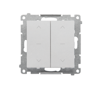 Łącznik roletowy podwójny trójpozycyjny 1-0-2 (moduł) 10 A, 250 V~, szybkozłącza, Aluminium mat Simon 55 TZW2.01/143