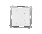 Łącznik/przycisk roletowy podwójny, elektroniczny (moduł), Biały mat Simon 55 TEZ2.01/111