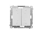 Łącznik/przycisk roletowy podwójny, elektroniczny (moduł), Jasnoszary mat Simon 55 TEZ2.01/114