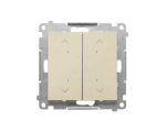 Łącznik/przycisk roletowy podwójny, elektroniczny (moduł), Szampański mat Simon 55 TEZ2.01/144