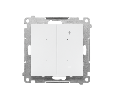 Ściemniacz do LED ściemnialnych, klawiszowy, 15-200 W, 230 V (moduł), Biały mat Simon 55 TESL1.01/111