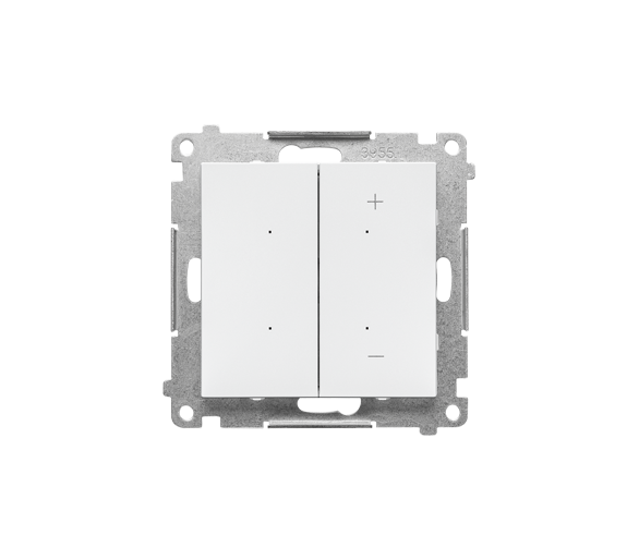 Ściemniacz do LED ściemnialnych, klawiszowy, 15-200 W, 230 V (moduł), Biały mat Simon 55 TESL1.01/111