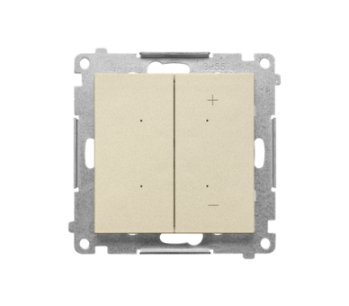 Ściemniacz do LED ściemnialnych, klawiszowy, 15-200 W, 230 V (moduł), Szampański mat Simon 55 TESL1.01/144