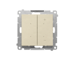 Ściemniacz do LED ściemnialnych, klawiszowy, 15-200 W, 230 V (moduł), Szampański mat Simon 55 TESL1.01/144