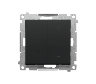 Ściemniacz do LED ściemnialnych, klawiszowy, 15-200 W, 230 V (moduł), Czarny mat Simon 55 TESL1.01/149