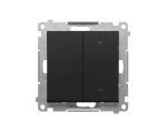 Ściemniacz do LED ściemnialnych, klawiszowy, 15-200 W, 230 V (moduł), Czarny mat Simon 55 TESL1.01/149