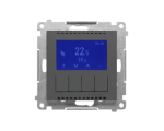 Termostat programowalny z wyświetlaczem z wew/zewn czujnikiem temperatury, bez sondy (moduł) 16(2) A, 230V~, Grafitowy mat Simon 55 TETD1A.01/116