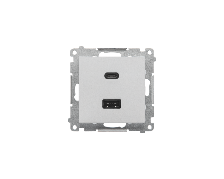 Ładowarka USB typu C+A Quick Charge 5/9/12V (moduł), 3.1 A, 5V DC, 230V, Grafitowy mat Simon 55 TEC2CA.01/143