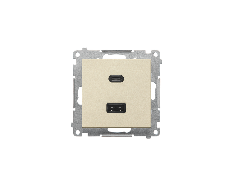 Ładowarka USB typu C+A Quick Charge 5/9/12V (moduł), 3.1 A, 5V DC, 230V, Aluminium mat Simon 55 TEC2CA.01/144