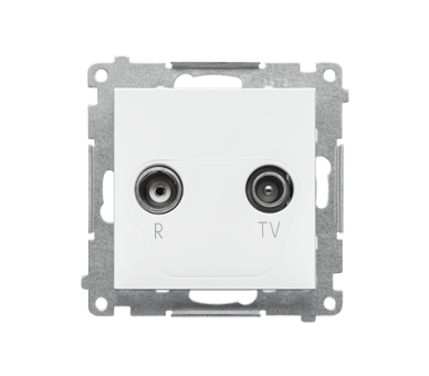 Gniazdo antenowe R-TV końcowe separowane (moduł). 1x Wejście: 5÷862 MHz, Biały mat Simon 55 TAK.01/111