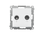 Gniazdo antenowe R-TV końcowe separowane (moduł). 1x Wejście: 5÷862 MHz, Biały mat Simon 55 TAK.01/111